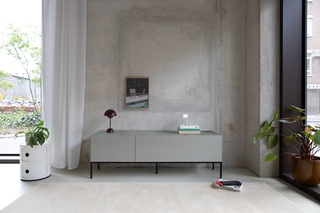 Design tv-meubel, RAAT, Halm | 150, Mosgrau, Staand of zwevend